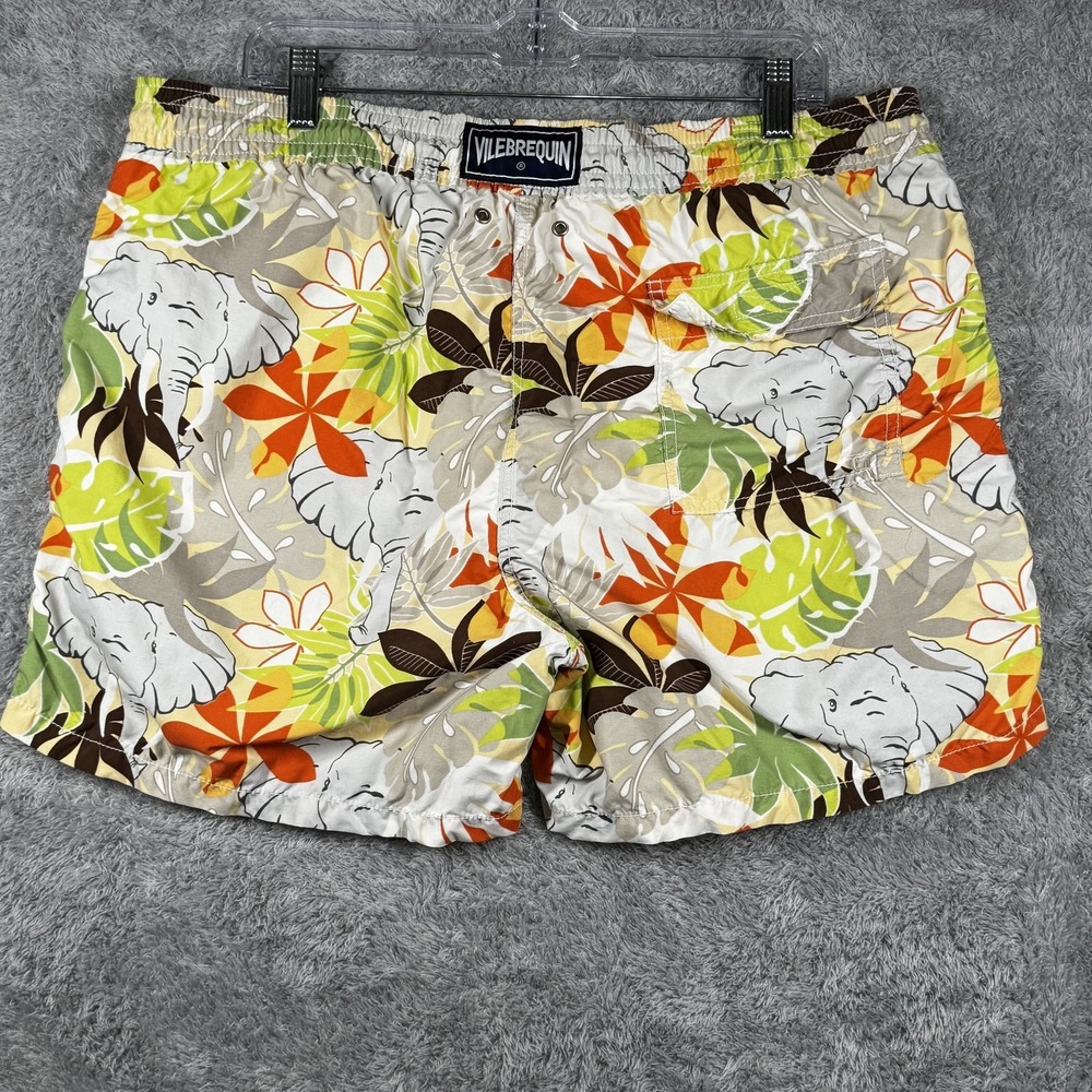 Vilebrequin Shorts Mens XL Multicolor Elephant Floral Swim Trunks Tropical - Picture 12 of 13
